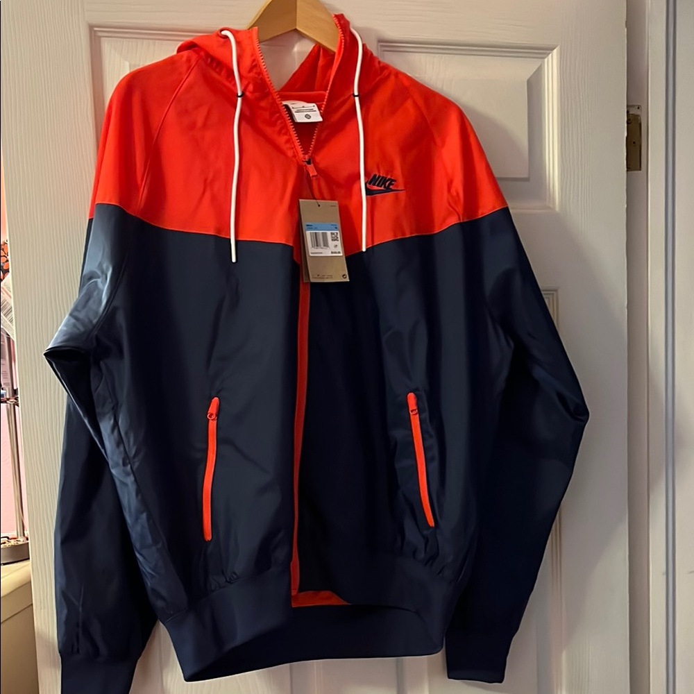 Nike Men's Red and Navy Windbreaker